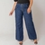 CALÇA JEANS WIDE LEG ESCURA PLUS SIZE