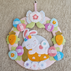 Bunny on a Carrot Easter Wreath - Digital Pattern & Tutorial - buy online