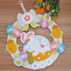 Bunny on a Carrot Easter Wreath - Digital Pattern & Tutorial