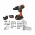 KIT PARAFUSADEIRA/FURADEIRA DE IMPACTO 20V MAX 3/8" (10mm) ÍON DE LÍTIO COM 80 ACESSÓRIOS - BLACK + DECKER na internet