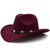 Chapéus de cowboy ocidentais de aba larga, Chapéus Panamá, bonés Fedora, Tri