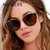 MUSELIFE-Cateye Óculos de Sol para Mulheres, Óculos Gradiente na internet