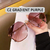 Óculos de sol gradiente redondo para mulheres sem aro de metal, grife de luxo - comprar online