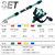 Portátil telescópica Pesca Rod Combo, Spinning Reel Set com Linha De Pesca na internet