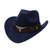 Sentiu chapéu de cowboy ocidental com banda de vaca para mulheres, chapéus Jaz na internet