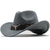 Chapéu de lã de vaqueiro masculino, sombreros para homens, jazz, vaqueira, gra - loja online