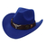 Imagem do Sentiu chapéu de cowboy ocidental com banda de vaca para mulheres, chapéus Jaz