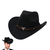 Chapéu de feltro monocromático de aba larga com alça para homens e mulheres, - loja online