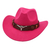 Imagem do Sentiu chapéu de cowboy ocidental com banda de vaca para mulheres, chapéus Jaz