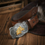 Cintos de couro cowboy ocidental masculino, padrão cavalo, floral gravado na internet