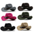 Homens e mulheres Lã Jazz Hat, atualizado Beirais, Western Cowboy Hat, Sombrero na internet