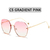 Óculos de sol gradiente redondo para mulheres sem aro de metal, grife de luxo na internet