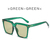 Óculos de sol quadrados oversize para homens e mulheres, marca vintage