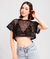 Remera crop crochet