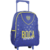 MOCHILA CON CARRO ESTAMPADA BOCA JUNIORS 17 PULGADAS 27X41X17CM (BJ59D)