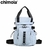 MOCHILA MATERO CHIMOLA DE NYLON 2 CIERRES 35X31X16CM COLOR CELESTE ( DDM ) (BP83C)