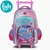 MOCHILA FOOTY CARRO PARIS 4 CIERRES 18 PULGADAS LUZ LED 48X35X22CM COLOR LILA (BTS) (F6311B)