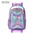 MOCHILA SKORA CARRO HELLO SUNSHINE 3 CIERRES 18 PULGADAS 45X32X15CM COLOR LILA (BTS) (37681)