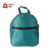 MOCHILA DE NYLON LOVE ME 20X21X9CM - COLOR VERDE CON CIERRES NEGROS ( DDM ) (MC016C)