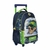 MOCHILA FOOTY CARRO CALAVERA 18 PULGADAS 3 CIERRES 47X35X15CM LUZ LED COLOR VERDE-AZUL (BTS) (F5371B) - comprar online