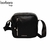 BANDOLERA DE CUERO SINTETICO BARBARA BAGS 3 CIERRES 18X15X10XM COLOR NEGRO ( DDM ) (XU882A)