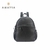 MOCHILA DE CUERO SINTETICO AMAYRA 2 CIERRES 33X30X13CM COLOR NEGRO ( DDM ) (67C23801)