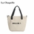 BOLSO DE TELA LA CHAPELLE 41X31X18CM 2 CIERRES COLOR BLANCO (34UC2124C)