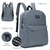 MOCHILA GOODPAK ESPALDA 2 CIERRES 17 PULGADAS 43X33X15CM COLOR GRIS (BTS) (37533) - comprar online