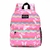 MOCHILA GOODPAK ESPALDA MARIPOSAS 2 CIERRES 12 PULGADAS 31X27X11CM COLOR ROSA (BTS) (37517)