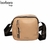 BANDOLERA DE CUERO SINTETICO BARBARA BAGS 3 CIERRES 18X15X10XM COLOR CAMEL ( DDM ) (XU882B)