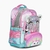 MOCHILA FOOTY ESPALDA GATO 4 CIERRES LUZ LED 18 PULGADAS 45X35X20CM COLOR ROSA-TURQUESA (BTS) (F6333B) - comprar online