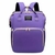 MOCHILA MATERNAL CON CUNA 3 CIERRES 40X33X12CM COLOR VIOLETA (MF3055G)