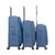 SET X3 VALIJAS SEMIRIGIDAS WANDERLUST DE 4 RUEDAS 28-24-20 PULGADAS COLOR AZUL PRECIO POR SET (34876) - SURXMAYOR