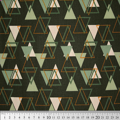 Tricoline Geométrico Triangular fundo Verde