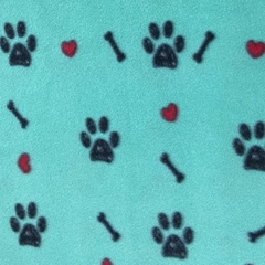 Malha Soft Patas Pets fundo Verde Claro