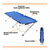 Catre Plegable Waterdog CATREALUM-BL Aluminio Azul en internet