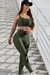 Conjunto Fitness de Compressão Top Básico e Calça Básica Verde Militar na internet