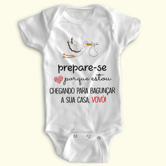 Body Bebe Personalizado - Vovó Estou Chegando