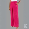 Calça em Viscolinho Plano, Pink, Bolso, Elástico Cintura, Mirasul BM1160