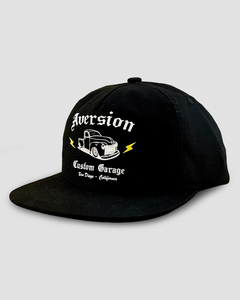 Boné Aversion Snapback Desestruturado Aba Reta Preto - Model Custom