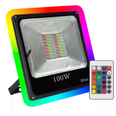 reflector led colores rgb 100W IP65 + control remoto