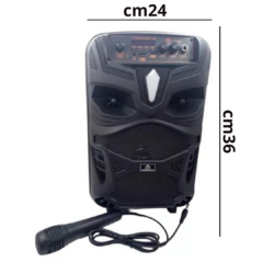 Parlante Portatil Bluetooth Radio Fm Con Microfono Luces Led - comprar online