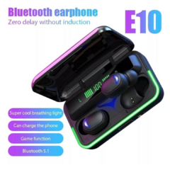 auriculares inalambricos E10 + cargador portatil en internet