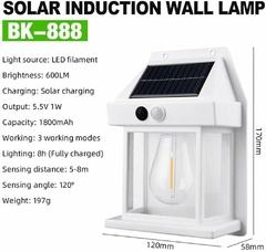 lampara camping solar con sensor de movimiento - revende