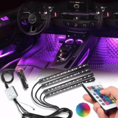 Kit Tira Led Colores para Auto + Control Audioritmico
