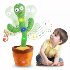 Juguete Cactus Bailarin RECARGABLE Canta Repite Voz Con Luz