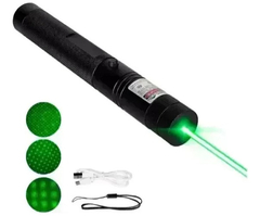 Puntero Laser Verde Potente Bateria Usb Foco Ajustable - comprar online