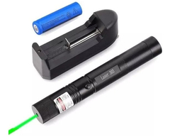 Puntero Laser Verde Potente Bateria Usb Foco Ajustable