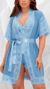 ROBE LUNAR - AZUL COM BRANCO