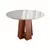 (Reembalado A) Mesa de Jantar Redonda 100cm Styllo Cherry/Off White - comprar online